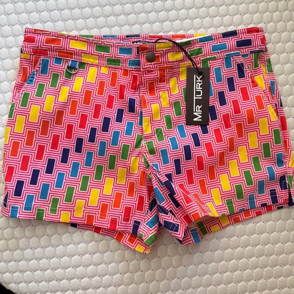 NWT 2025 Mr Turk Men's Chico Swim Trunk Size 29 - Picture 1 of 5